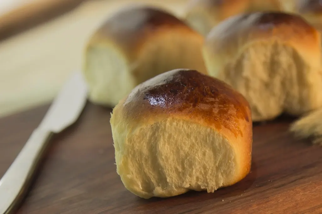 Freshly baked dough balls
