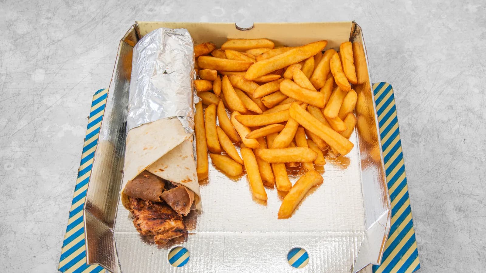 Chicken Tikka and Donner Wrap from Pizza Nova